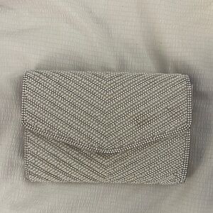 ALDO Elegant Silver Clutch Bag